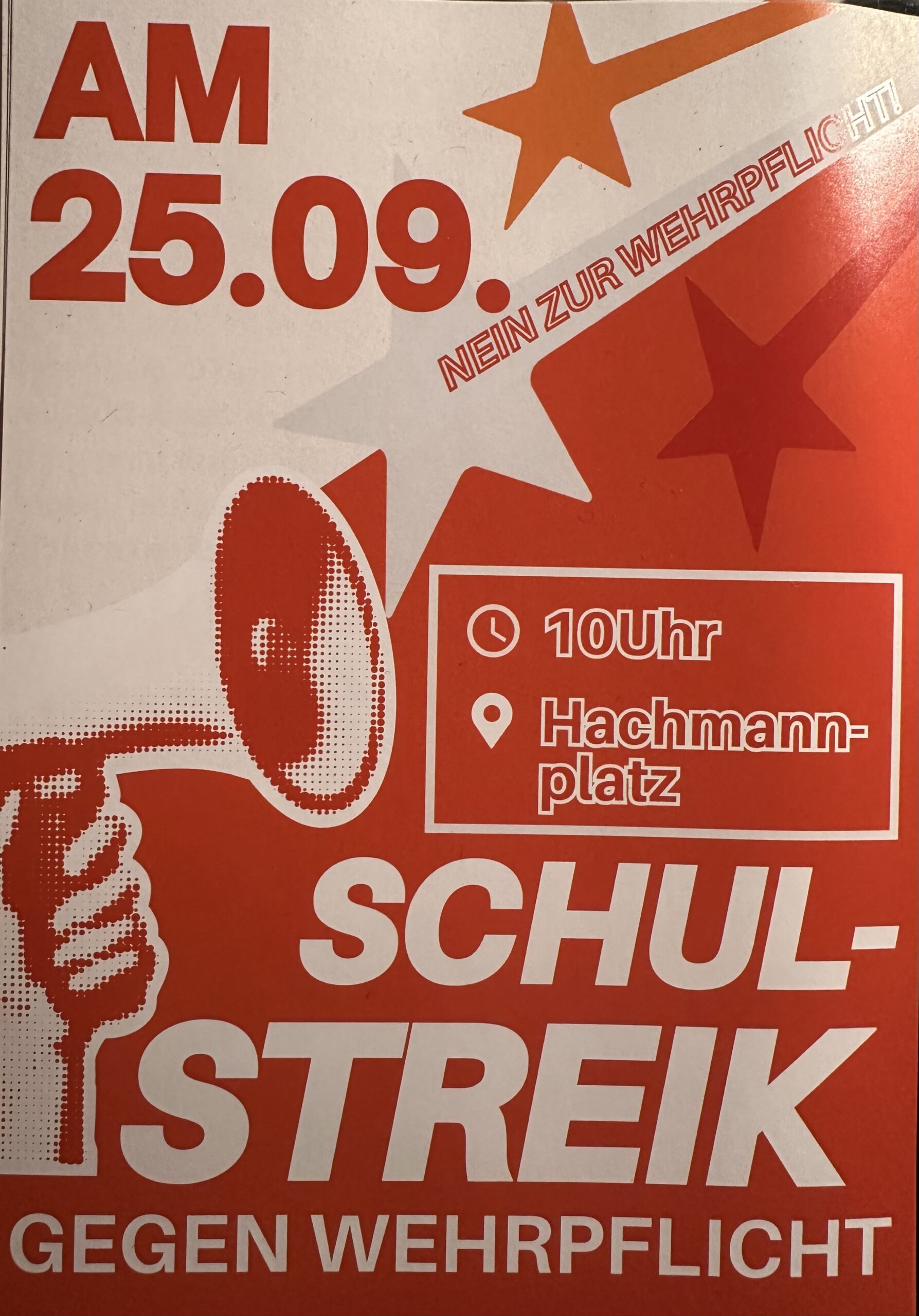 Schulstreik gegen Wehrpflicht in Hamburg am 25.9.26